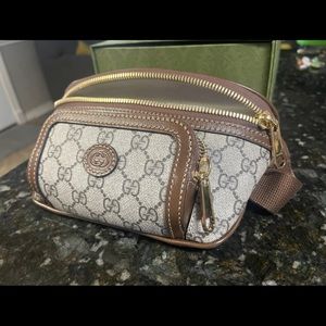 New Authentic Gucci Supreme belt tan GG monogram NIB